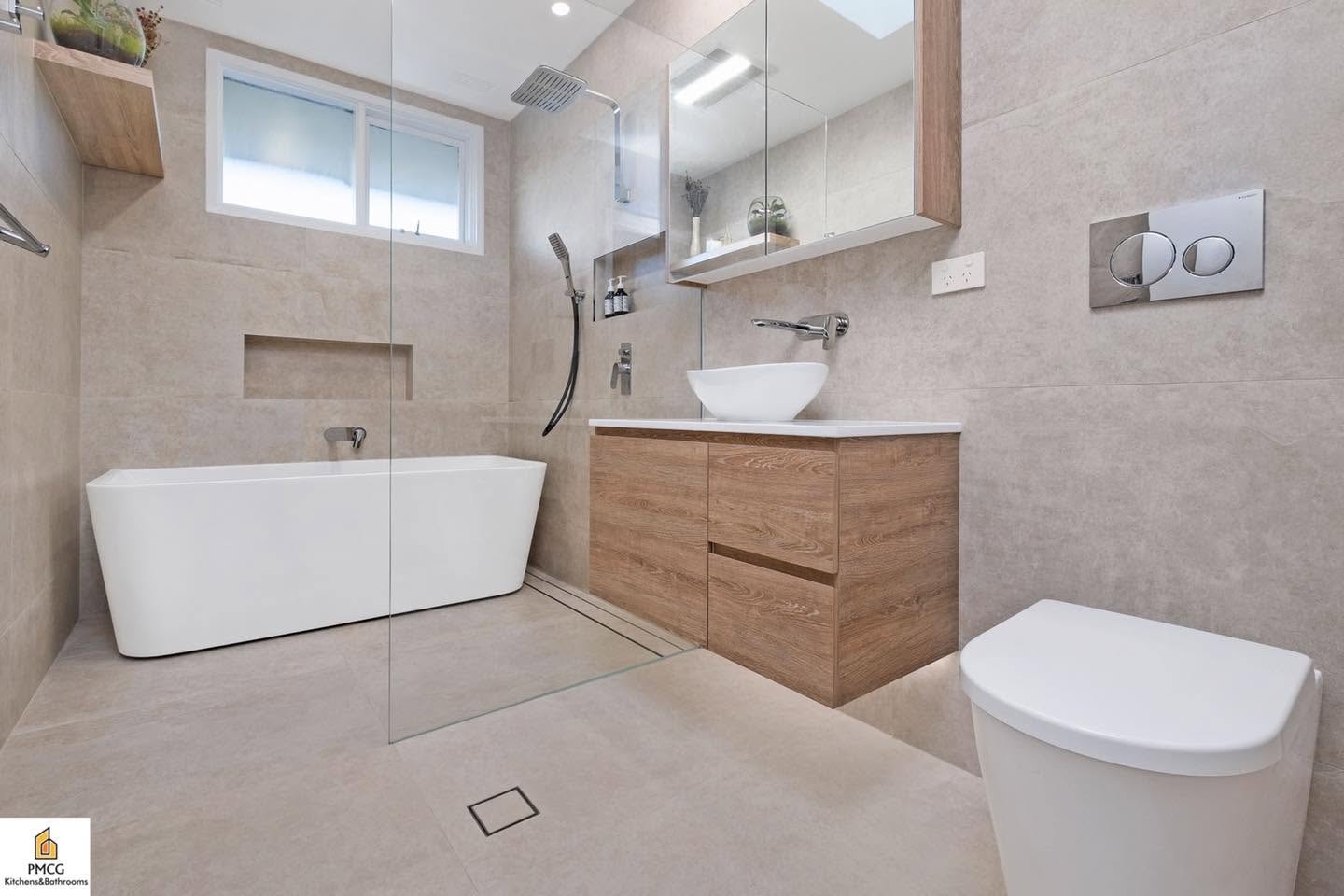 PMCG bathroom renovation tiles vanity Sydney